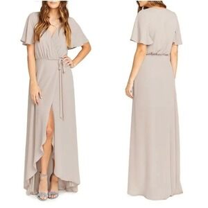 Show Me Your Mumu Dress Sophia Wrap V-neck Flutter Sleeves, Women's Size Medium